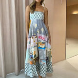 2025 Women's New Temperament Elegant High-Waist Print Slings Casual Fashion