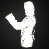 Men's And Women's Outdoor Sports Reflective Jacket Large Size Hooded Men's Autumn And Winter Coat-Outfit