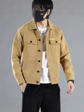 Denim Jacket Men's Spring And Autumn Korean Version Of The Loose Tide Branded Baggy Jacket Large-Size Yellow Denim