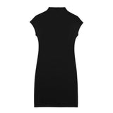 New Stretch Slim Sleeveless Knitted Short Dress 5039644-Outfit