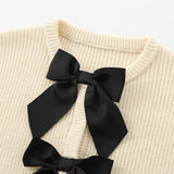 2025 New Women's Fashion Casual Bow Tie With Small Fragrant Knitted Cardigan