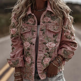 Trend 3D Digital Pattern Printing Fashion High Street Denim Jacket Men And