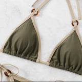 Toloer New Sexy Solid Color Split Bikini Sling Women's