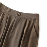 Temperament Half-Dress Girl Autumn Blanch High-Waisted A Skirt Dress With A Thin Umbrella Skirt
