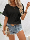 Wisht-Shirt Casual Women's Round-Neck Short-Sleeved