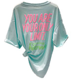 Toloer Short-Sleeved T-Shirt Women's Summer 2024 New Korean Version Loose Casual Versatile Stereo Foam Letter Half Sleeve