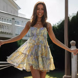 Spring And Summer New Holiday Style Sexy Print High-End Sling Dress Women Have