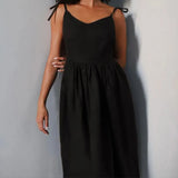 Toloer 2024 Women's Wear Elegant Back Sen Sexy V Neck High Waist Fashion Slip