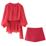 Women's Clothing 2025 New Fashion Waist Irregular Pendulum Dress Shorts
