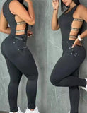 Toloer Summer New Women's Waist Slim Sexy Punk Slim Women's Hollow Out