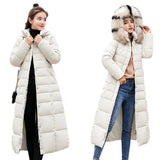2024 New Fashion Korean Version Of Long Coat Slim Women's Hooded Long Sleeve Warm Padded Coat Tide-Outfit