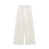Summer New Women's Casual V-Neck Bow Tie And Suit Top Straight Trousers