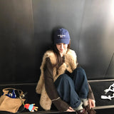 2025 Solid-Color Artificial Fur Coat Female Coat Elegant