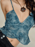 Cross Over Mesh Crop Cami Top-Outfit