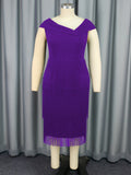 Asymmetrical Collar Sleeveless Tuxedo Party Ball Elegant Dress Dress Dress
