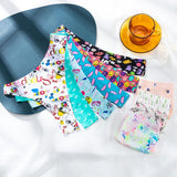 Printed Thong Ice Silk Scarless Trousers Women Cotton Crotch Thin Breathable Invisible Trousers