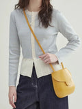 Striped 100 Folded Hem Knitted Women's Early Spring New Design Sense Of Small Gentle Comfortable Long-Sleeved