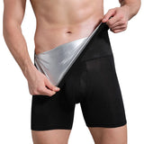 Men's High Waist, Sweating, Tight Waist, Stomach, Fitness, Trousers, Shorts.-Outfit