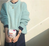 10 colors Pink 2022 Women Sweater Pullover Female Knitting Overszie Long Sleeve Loose Knitted Outerwear Womens Winter