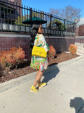 And American Round Neck Loose Gold Chain Positioning Printing Shirt Dress 703-0-Outfit