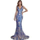 New Annual Evening Dress Sleeveless Sexy V-Neck Dress Party