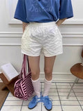 Floral High Waist Drawstring Shorts-Outfit
