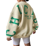 Women's Y2K Grunge Loose Pullover Sweatshirts Letter Print Casual Thickened Long Sleeve Tops Autumn Hoodie Streetwear-Outfit