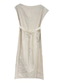 2025 New Dress Gentle Style Elegant Sweet Sleeveless Solid Color Belt Mid-Long Dress
