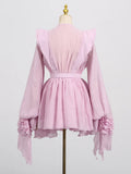 Leaf Lantern Sleeve Dress Women 2025 Summer New Temperament Elegant Simple Casual Fashion Beach