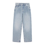 Blue Low-Rise Straight Tube Trousers Jeans Women's Small 2025 New