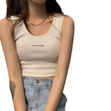 Toloer Sling Thread Vest Female Summer Versatile Show Thin Back Outside The Design Sense Of Small Outdoor Sports Top