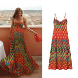 Women's Clothing 2025 Hot New Holiday Fashion Fashion Print Slingsed Flute