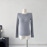 New Model Knitted Long-Sleeved Women Hot To Sell The Basic Solid Color Bottom