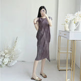 Three Folded New Dress Casual Style Folded Folded Long