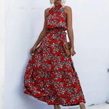 Long Dress Women Polka Dot Casual Beach Dresses Black Halter Strapless Yellow Sundress Vacation Dress Clothes For Women 618-1-Outfit