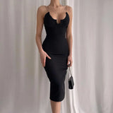 Strapless Backless Fashion Low-Cut Sexy Bodycon Temperament Slim