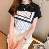Toloer Sleeve T-Shirt Women's Summer Dress 2023 New Fashionable White Chiffon Shirt Small T Loose Shirt Short-Outfit