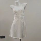 Lace Bow Deep V Seduction Lace Lace Ice Slings Beautiful Back Pure Lusty Sexy