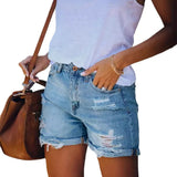 New Summer Shorts Straight Pants Wash Hole With Women's Jeans Direct