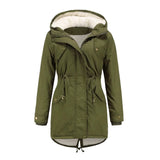 Coats And Jackets 2021 New Winter Fahion Long Sleeve Warm Fleece Plus Size Thick Parker Female Casual Hooded
