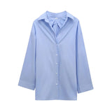 Women's Clothing 2025 Spring New Temperament Fashion Back Folding Loose Long-Sleeved Casual