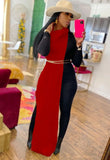 Turtleneck Side Slit Long Sweater Top 1028-0-Outfit