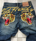 Year's Hot Gothic Y2K Men's Jeans Hip-Hop Loose Punk Style Harajuku Jeans-Outfit
