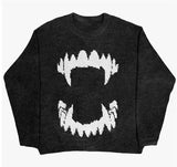 Street Y2k Coat Sports Street Hip-Hop Leisure Color Impact Style Knitted Couple Sweaters Wear Fashion-Outfit