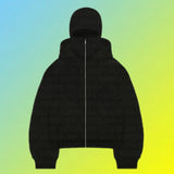 And Winter Personality Double Hat Design Hoodie Zipper Open Shirt Casual Coat