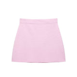 Spring 2025 New Women's Short-Sleeved Simple Fashion Knitted Jacket Skirt 1822025