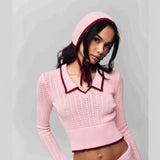 2025 New Niche Design With Female Cardigan Horn Knitting