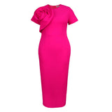 Women's Dress Party Solid Color Flower Dress