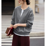 And Winter Knitted Open Shirt Two Lattice Collar Shirt Early Spring New Color Fashion Splicing Coat
