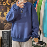 Colors Men's Hoodies Sweatshirts Autumn Casual Fleece Thicken Sweatshirt Winter Fashion Solid Oversized Pullovers